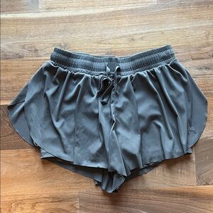 Clay Colored Women's Activewear Shorts with Built in Spandex